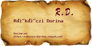 Rákóczi Dorina névjegykártya